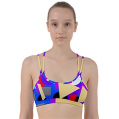 Shape Colorful Creativity Abstract Pattern Line Them Up Sports Bra by Ravend