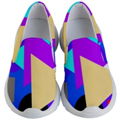 Shape Colorful Creativity Abstract Pattern Kids Lightweight Slip Ons by Ravend