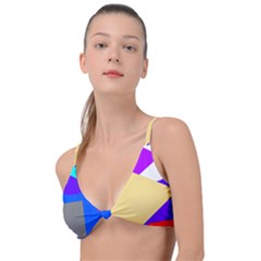 Shape Colorful Creativity Abstract Pattern Knot Up Bikini Top