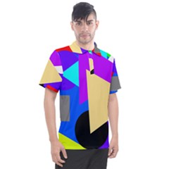 Shape Colorful Creativity Abstract Pattern Men s Polo Tee