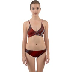 Colored Pattern Bokeh Blurred Blur Wrap Around Bikini Set by Ravend