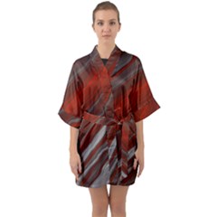 Colored Pattern Bokeh Blurred Blur Half Sleeve Satin Kimono  by Ravend