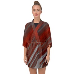 Colored Pattern Bokeh Blurred Blur Half Sleeve Chiffon Kimono by Ravend