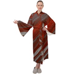 Colored Pattern Bokeh Blurred Blur Maxi Velour Kimono by Ravend