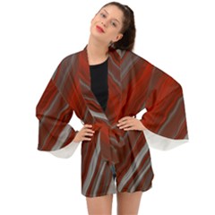 Colored Pattern Bokeh Blurred Blur Long Sleeve Kimono by Ravend