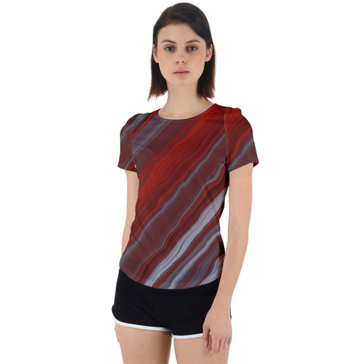 Colored Pattern Bokeh Blurred Blur Back Cut Out Sport Tee