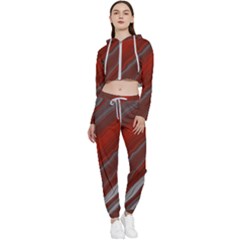 Colored Pattern Bokeh Blurred Blur Cropped Zip Up Lounge Set by Ravend