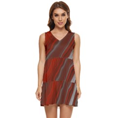 Colored Pattern Bokeh Blurred Blur Tiered Sleeveless Mini Dress by Ravend