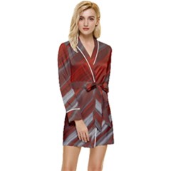 Colored Pattern Bokeh Blurred Blur Long Sleeve Satin Robe by Ravend