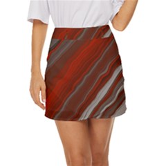 Colored Pattern Bokeh Blurred Blur Mini Front Wrap Skirt by Ravend