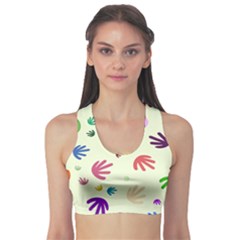 Doodle Squiggles Colorful Pattern Sports Bra by Ravend