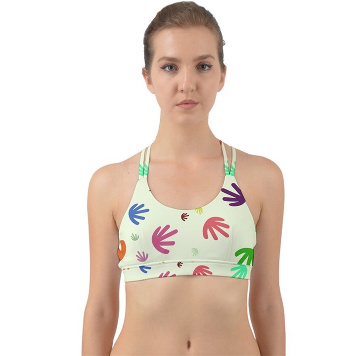 Doodle Squiggles Colorful Pattern Back Web Sports Bra