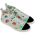 Doodle Squiggles Colorful Pattern Men s Mid-Top Canvas Sneakers View3