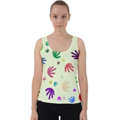 Doodle Squiggles Colorful Pattern Velvet Tank Top by Ravend