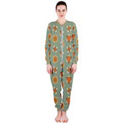 Wallpaper Background Floral Pattern Onepiece Jumpsuit (ladies)