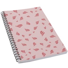 Grid Pattern Red Background 5 5  X 8 5  Notebook by Ravend