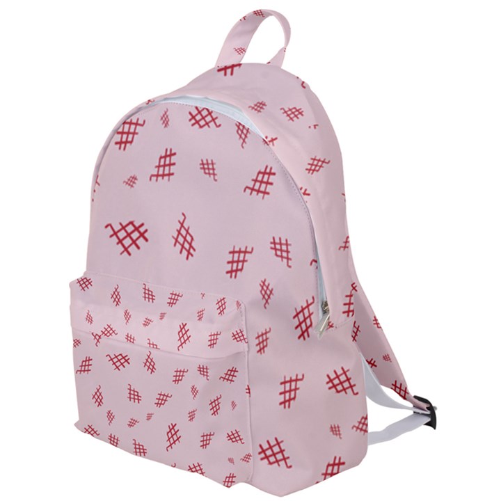 Grid Pattern Red Background The Plain Backpack