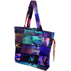 Patchwork Decorative Decor Tile Drawstring Tote Bag by Ravend