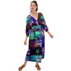 Patchwork Decorative Decor Tile Grecian Style  Maxi Dress by Ravend