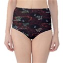 Geometric Pattern Recycle Bin Classic High-Waist Bikini Bottoms View1