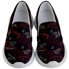 Geometric Pattern Recycle Bin Kids Lightweight Slip Ons by Ravend