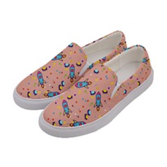 Rocket Ship Rocket Spaceship Women s Canvas Slip Ons by Ravend