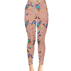 Rocket Ship Rocket Spaceship Inside Out Leggings by Ravend