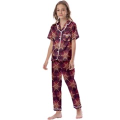 Background Pattern Icon Design Kids  Satin Short Sleeve Pajamas Set by Ravend