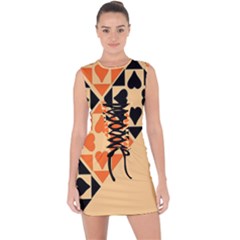 Aesthetic Hearts Lace Up Front Bodycon Dress by ConteMonfrey