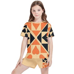 Aesthetic Hearts Kids  Tee And Sports Shorts Set by ConteMonfrey