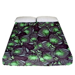 Man Butterfly Drawing Motif Pattern Fitted Sheet (queen Size) by dflcprintsclothing