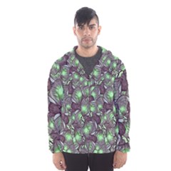 Man Butterfly Drawing Motif Pattern Men s Hooded Windbreaker by dflcprintsclothing