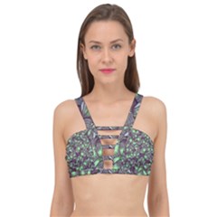 Man Butterfly Drawing Motif Pattern Cage Up Bikini Top by dflcprintsclothing