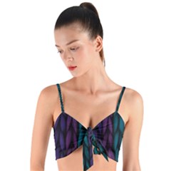 Background Woven Tie Front Bralet by nateshop