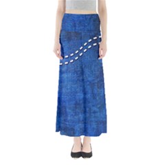 Background-jeans  Full Length Maxi Skirt