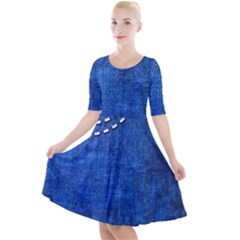 Background-jeans  Quarter Sleeve A-line Dress by nateshop