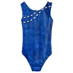 Background-jeans  Kids  Cut-out Back One Piece Swimsuit