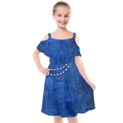 Background-jeans  Kids  Cut Out Shoulders Chiffon Dress