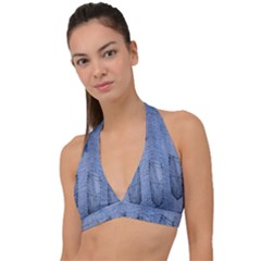 Background-jeans Halter Plunge Bikini Top