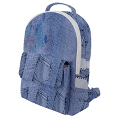 Background-jeans Flap Pocket Backpack (small)