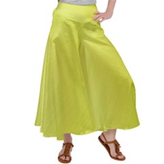 Background-texture-yellow Satin Palazzo Pants