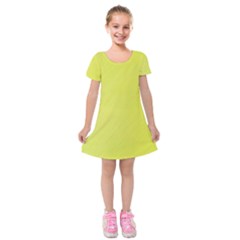 Background-texture-yellow Kids  Short Sleeve Velvet Dress by nateshop