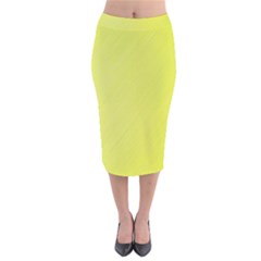 Background-texture-yellow Velvet Midi Pencil Skirt