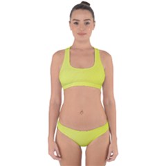 Background-texture-yellow Cross Back Hipster Bikini Set by nateshop