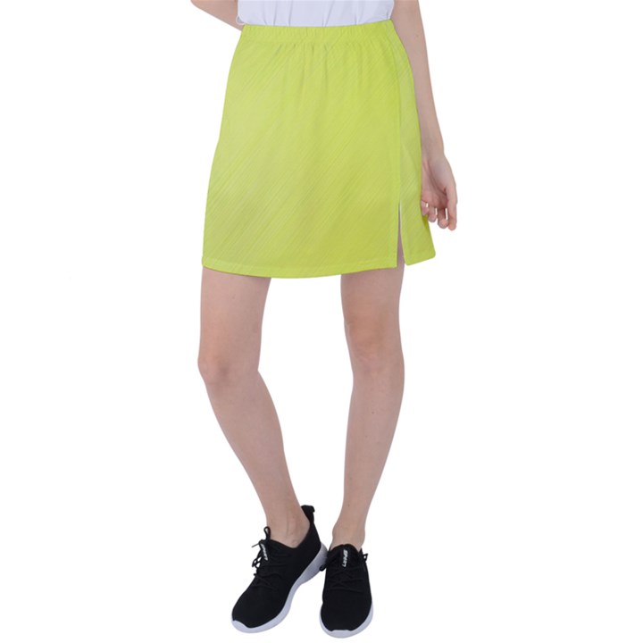 Background-texture-yellow Tennis Skirt