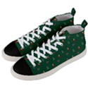 Christmas Background Green Pattern Men s Mid-Top Canvas Sneakers View2