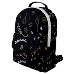 Background Graphic Beautiful Flap Pocket Backpack (small)