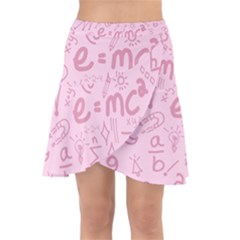 Background Back To School Bright Wrap Front Skirt