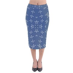 Paper Velvet Midi Pencil Skirt