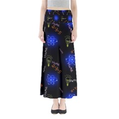 Formula Background Pattern Texture Design Full Length Maxi Skirt